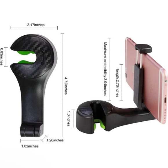 2 in 1 Car Seat Bag Hooks w/ Phone Holder，Headrest Purse Handbag Holder … - Picture 5 of 5